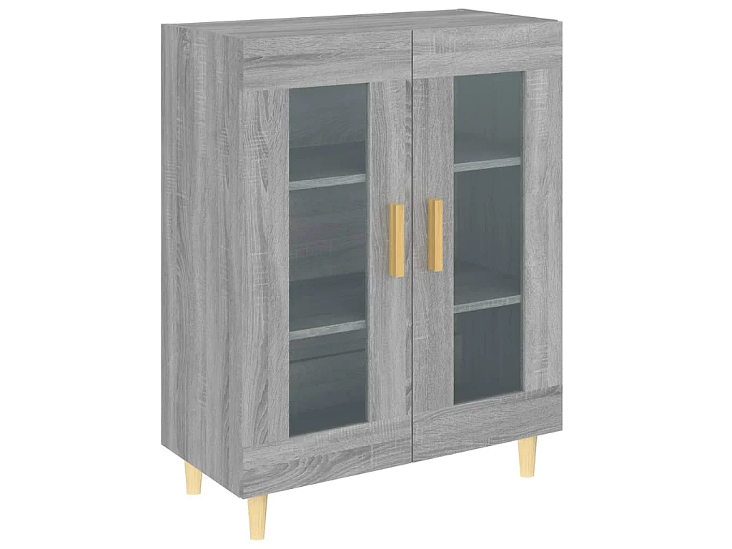 Dressoir 69,5x34x90 cm bewerkt hout grijs sonoma eikenkleurig