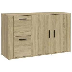 Dressoir 100x33x59,5 cm bewerkt hout sonoma eikenkleurig Dressoir 100x33x59,5 cm bewerkt hout sonoma eikenkleurig