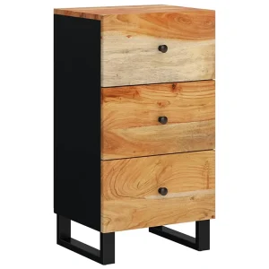 Dressoir met 3 lades 40×33,5×75 cm massief acaciahout Dressoir met 3 lades 40×33,5×75 cm massief acaciahout