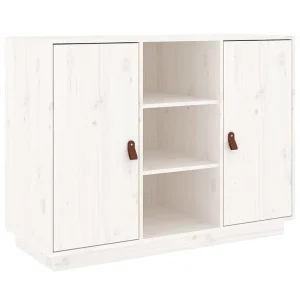Dressoir 100x40x75 cm massief grenenhout wit