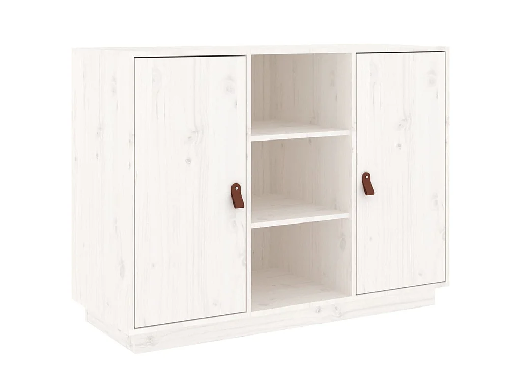 Dressoir 100x40x75 cm massief grenenhout wit