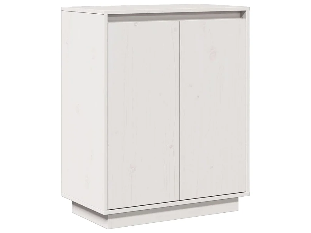 Dressoir 60x34x75 cm massief grenenhout wit