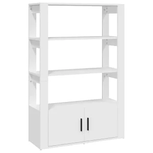 Dressoir 80x30x119,5 cm bewerkt hout wit Dressoir 80x30x119,5 cm bewerkt hout wit
