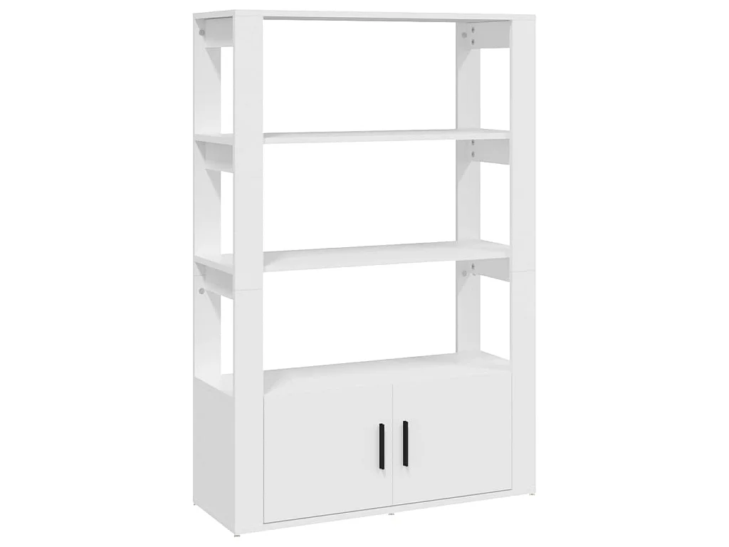 Dressoir 80x30x119,5 cm bewerkt hout wit