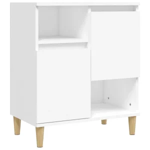 Dressoir 60x35x70 cm bewerkt hout wit