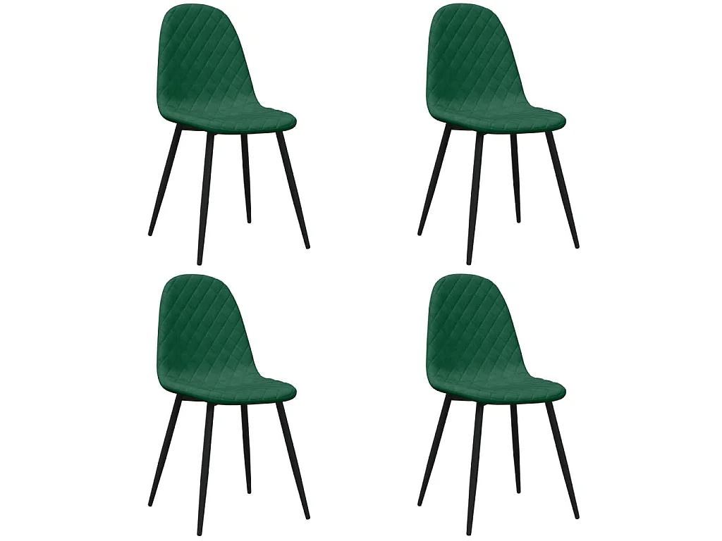 Eetkamerstoelen 4 st fluweel donkergroen