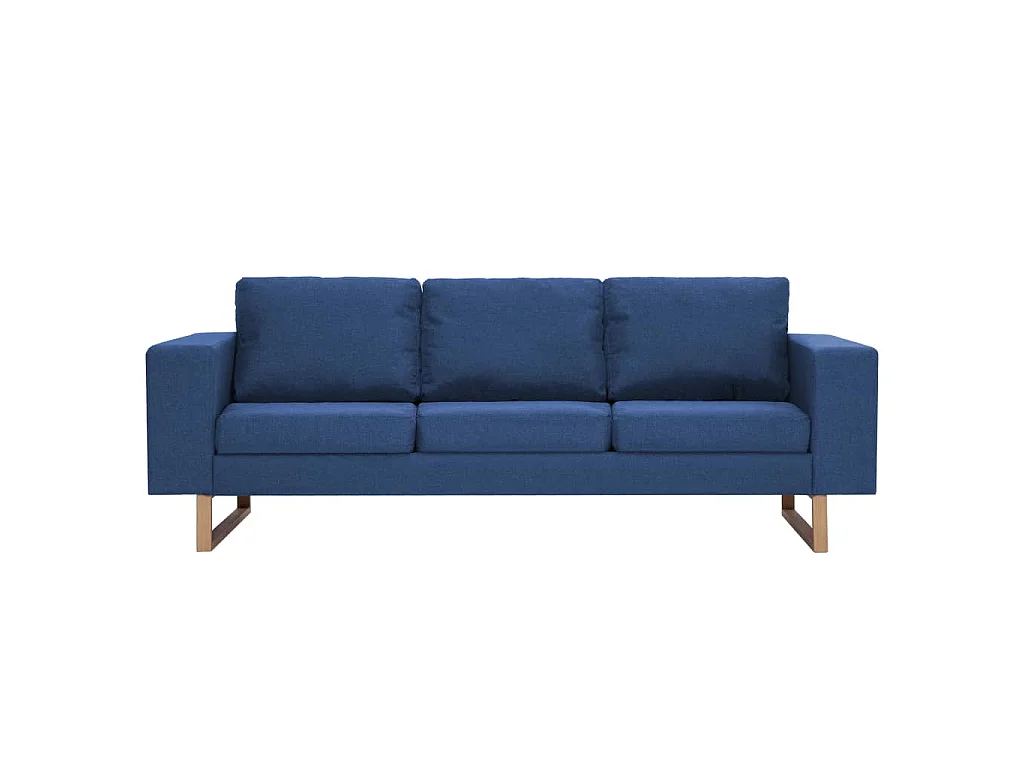 Driezitsbank stof blauw