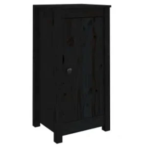 Dressoirs 2 st 39x35x80 cm massief grenenhout zwart Dressoirs 2 st 39x35x80 cm massief grenenhout zwart
