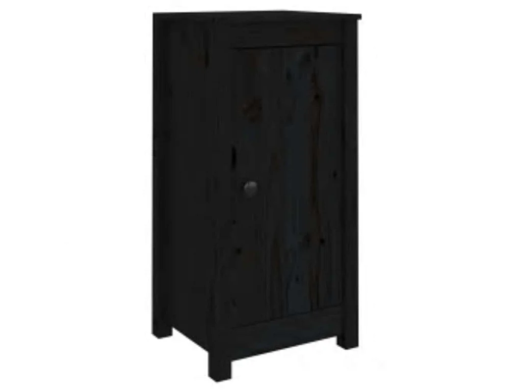 Dressoirs 2 st 39x35x80 cm massief grenenhout zwart