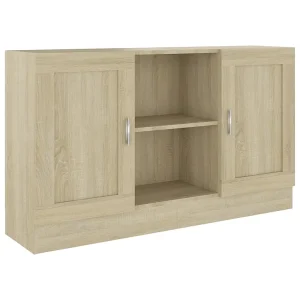 Dressoir 120×30,5×70 cm bewerkt hout sonoma eikenkleurig Dressoir 120×30,5×70 cm bewerkt hout sonoma eikenkleurig