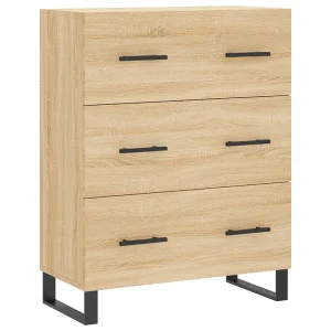 Dressoir 69,5x34x90 cm bewerkt hout sonoma eikenkleurig Dressoir 69,5x34x90 cm bewerkt hout sonoma eikenkleurig