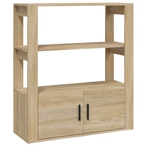 Dressoir 80x30x90 cm bewerkt hout sonoma eikenkleurig Dressoir 80x30x90 cm bewerkt hout sonoma eikenkleurig