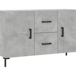Dressoir 100x36x60 cm bewerkt hout betongrijs Dressoir 100x36x60 cm bewerkt hout betongrijs