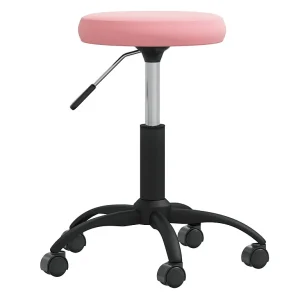 Eetkamerstoel fluweel roze