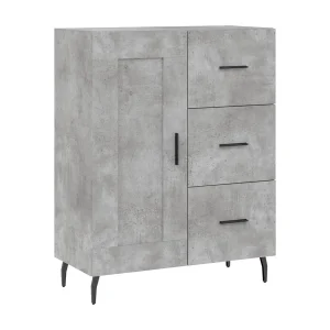 Dressoir 69,5x34x90 cm bewerkt hout betongrijs Dressoir 69,5x34x90 cm bewerkt hout betongrijs