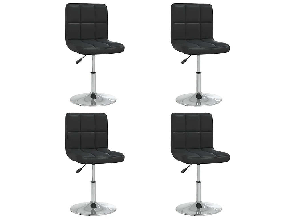 Eetkamerstoelen 4 st kunstleer zwart