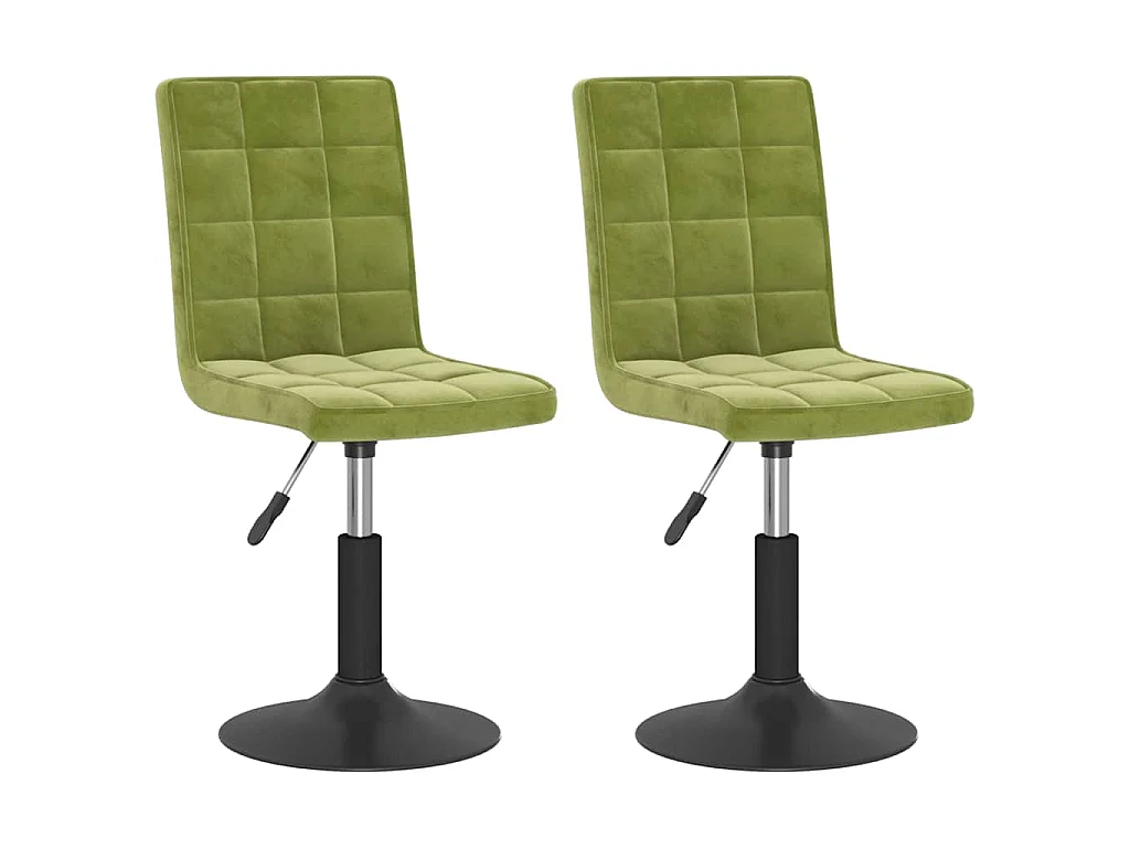 Eetkamerstoelen draaibaar 2 st fluweel lichtgroen