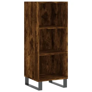 Dressoir 34,5×32,5×90 cm bewerkt hout gerookt eikenkleurig Dressoir 34,5×32,5×90 cm bewerkt hout gerookt eikenkleurig