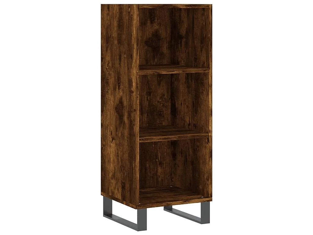 Dressoir 34,5x32,5x90 cm bewerkt hout gerookt eikenkleurig