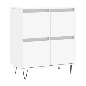Dressoir 60x35x70 cm bewerkt hout wit