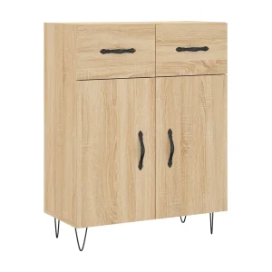 Dressoir 69,5x34x90 cm bewerkt hout sonoma eikenkleurig Dressoir 69,5x34x90 cm bewerkt hout sonoma eikenkleurig