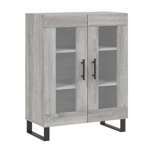 Dressoir 69,5x34x90 cm bewerkt hout grijs sonoma eikenkleurig Dressoir 69,5x34x90 cm bewerkt hout grijs sonoma eikenkleurig