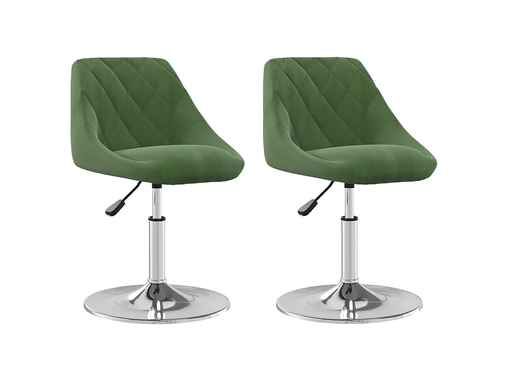 Eetkamerstoelen draaibaar 2 st fluweel donkergroen