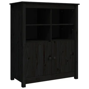 Dressoir 83×41,5×100 cm massief grenenhout zwart Dressoir 83×41,5×100 cm massief grenenhout zwart
