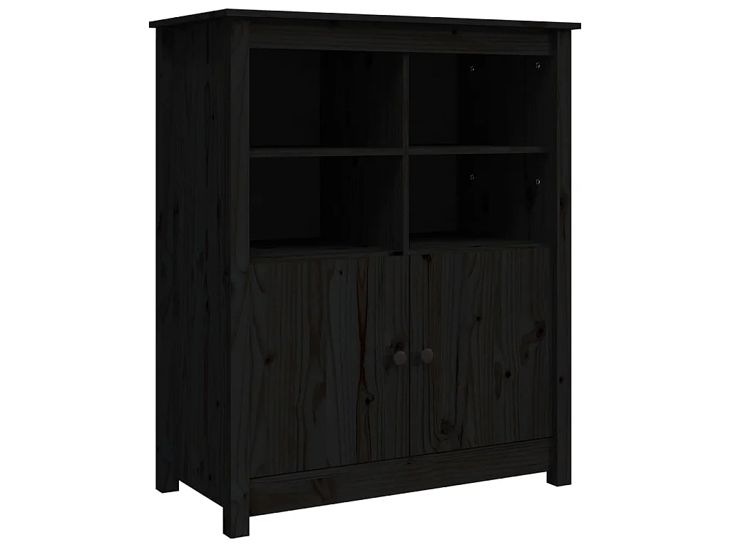 Dressoir 83x41,5x100 cm massief grenenhout zwart