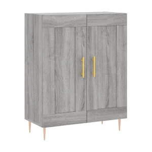 Dressoir 69,5x34x90 cm bewerkt hout grijs sonoma eikenkleurig Dressoir 69,5x34x90 cm bewerkt hout grijs sonoma eikenkleurig