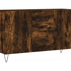 Dressoir 100x36x60 cm bewerkt hout gerookt eikenkleurig Dressoir 100x36x60 cm bewerkt hout gerookt eikenkleurig
