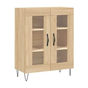 Dressoir 69,5x34x90 cm bewerkt hout sonoma eikenkleurig Dressoir 69,5x34x90 cm bewerkt hout sonoma eikenkleurig