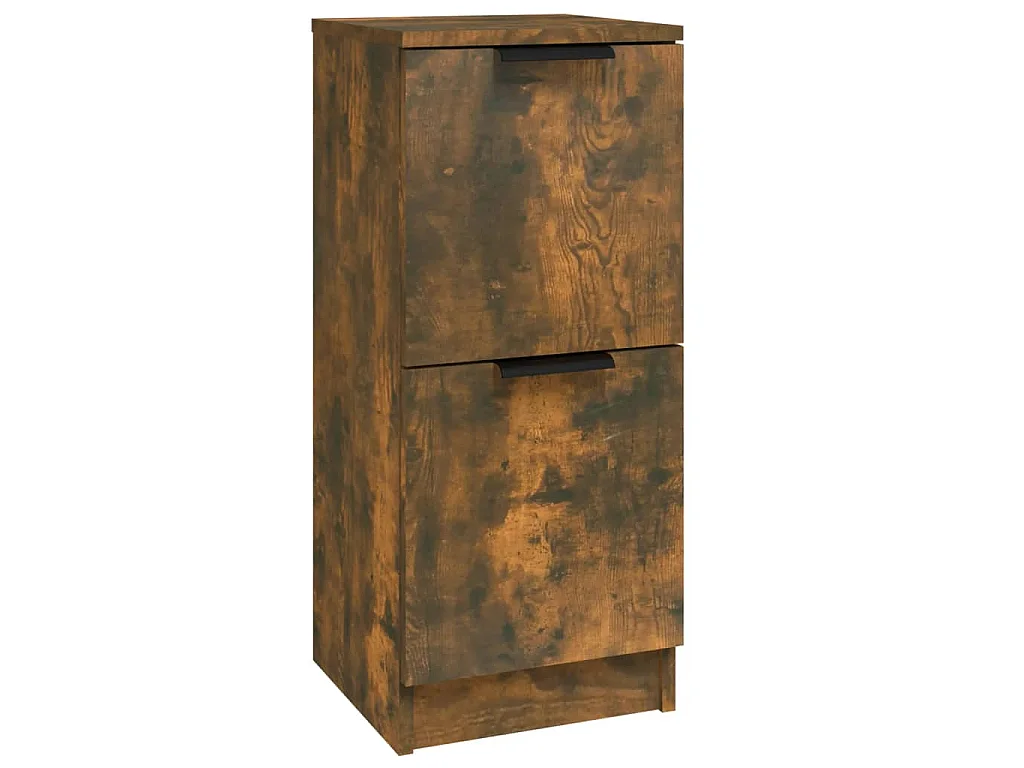 Dressoir 30x30x70 cm bewerkt hout gerookt eikenkleurig