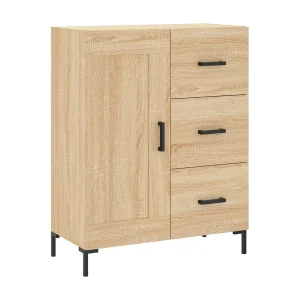 Dressoir 69,5x34x90 cm bewerkt hout sonoma eikenkleurig Dressoir 69,5x34x90 cm bewerkt hout sonoma eikenkleurig