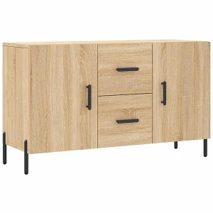 Dressoir 100x36x60 cm bewerkt hout sonoma eikenkleurig Dressoir 100x36x60 cm bewerkt hout sonoma eikenkleurig