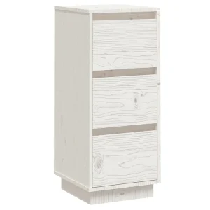 Dressoir 32x34x75 cm massief grenenhout wit