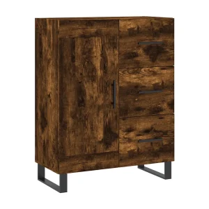 Dressoir 69,5x34x90 cm bewerkt hout gerookt eikenkleurig Dressoir 69,5x34x90 cm bewerkt hout gerookt eikenkleurig