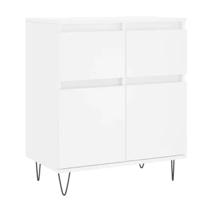 Dressoir 60x35x70 cm bewerkt hout wit
