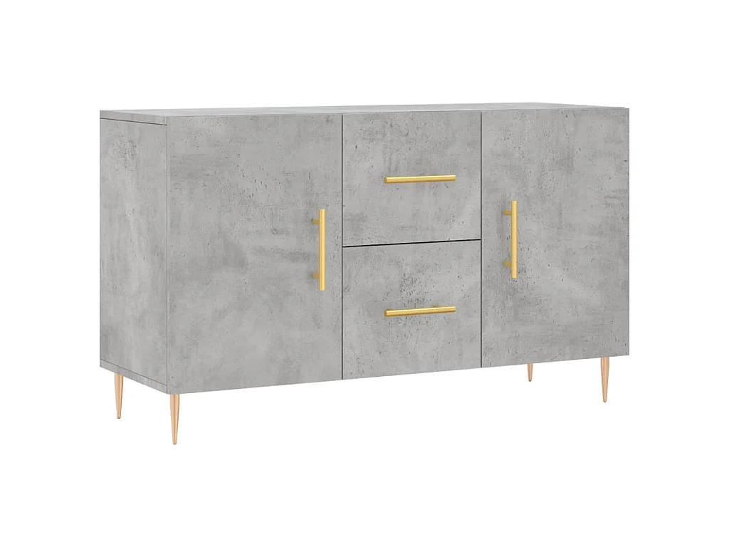 Dressoir 100x36x60 cm bewerkt hout betongrijs