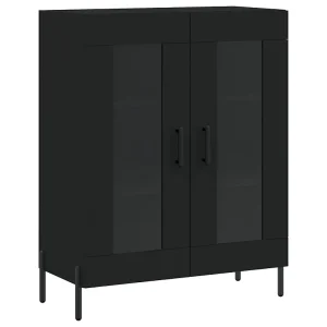 Dressoir 69,5x34x90 cm bewerkt hout zwart Dressoir 69,5x34x90 cm bewerkt hout zwart