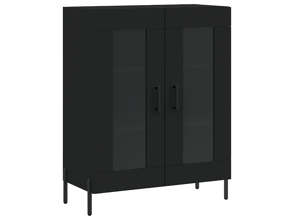Dressoir 69,5x34x90 cm bewerkt hout zwart
