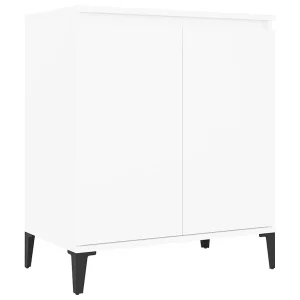 Dressoir 60x35x70 cm bewerkt hout wit