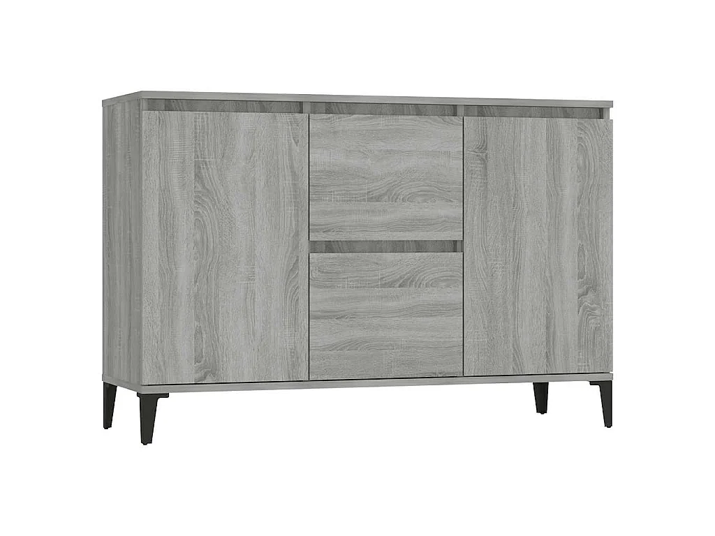 Dressoir 104x35x70 cm bewerkt hout grijs sonoma eikenkleurig