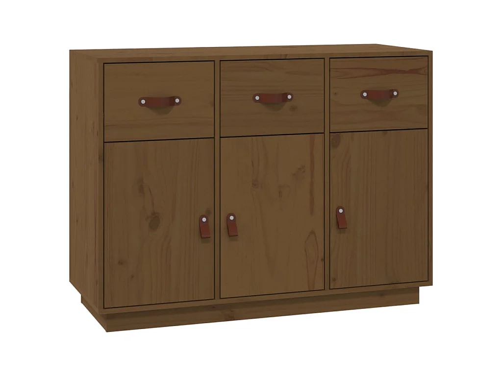 Dressoir 100x40x75 cm massief grenenhout honingbruin