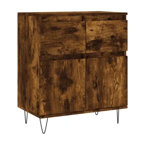 Dressoir 60x35x70 cm bewerkt hout gerookt eikenkleurig Dressoir 60x35x70 cm bewerkt hout gerookt eikenkleurig