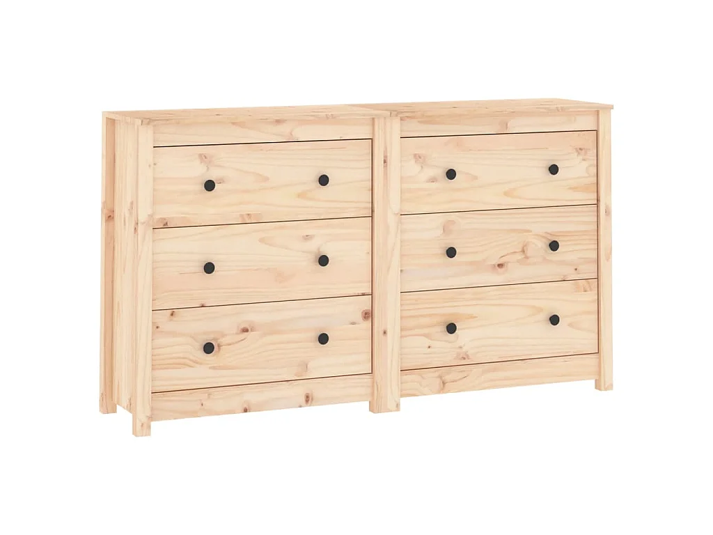 Dressoir 140x35x80 cm massief grenenhout
