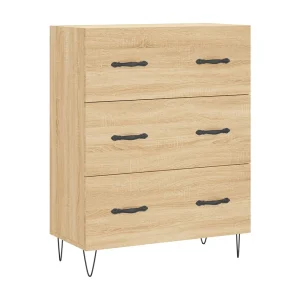 Dressoir 69,5x34x90 cm bewerkt hout sonoma eikenkleurig Dressoir 69,5x34x90 cm bewerkt hout sonoma eikenkleurig