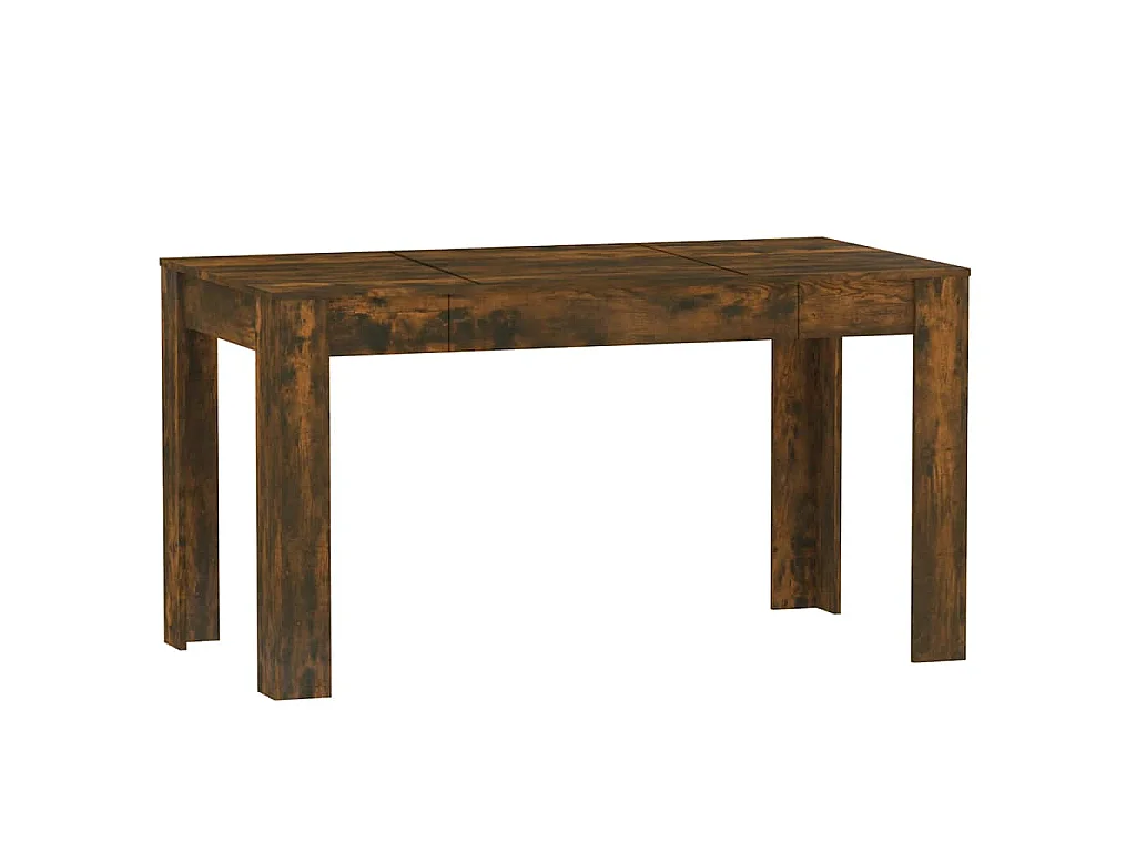 Eettafel 140x74,5x76 cm bewerkt hout gerookt eikenkleurig