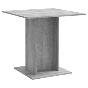 Eettafel 80x80x75 cm bewerkt hout grijs sonoma eikenkleurig