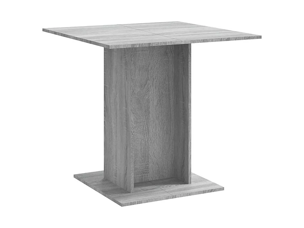 Eettafel 80x80x75 cm bewerkt hout grijs sonoma eikenkleurig